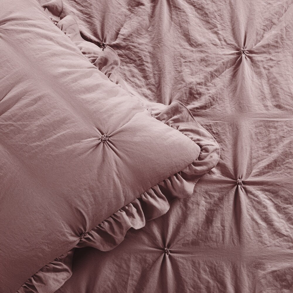 The Gray Barn Lazy Acres Pintuck Ruffle Skirt Bedspread Set