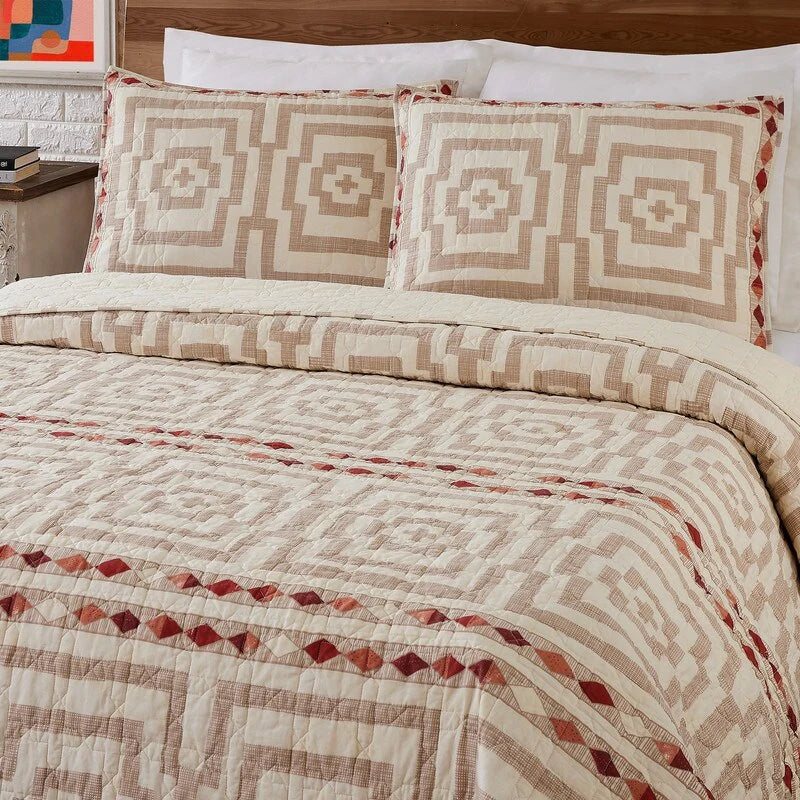 Hypnotic Cream 3-Piece Quilt Set by Jungalow