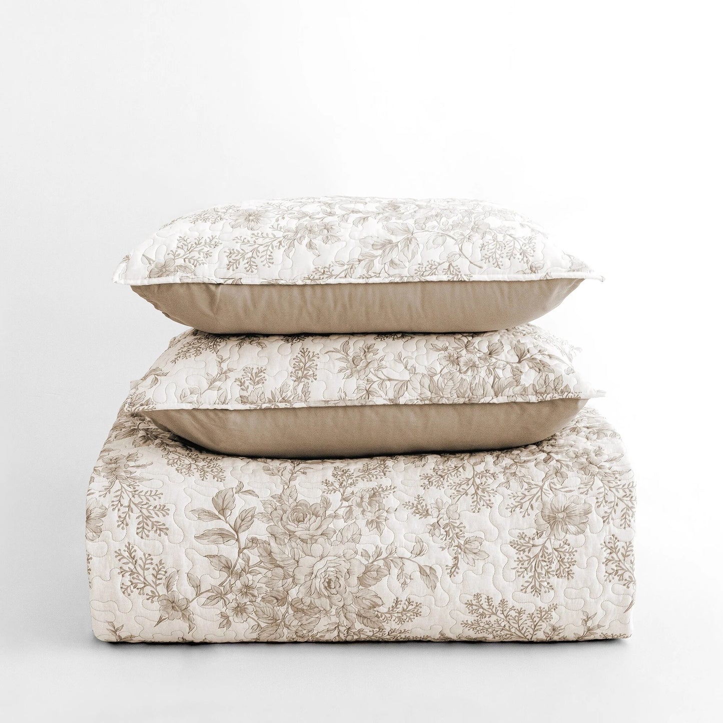 Wonderful Floral Quilt Set 3 Piece Cotton