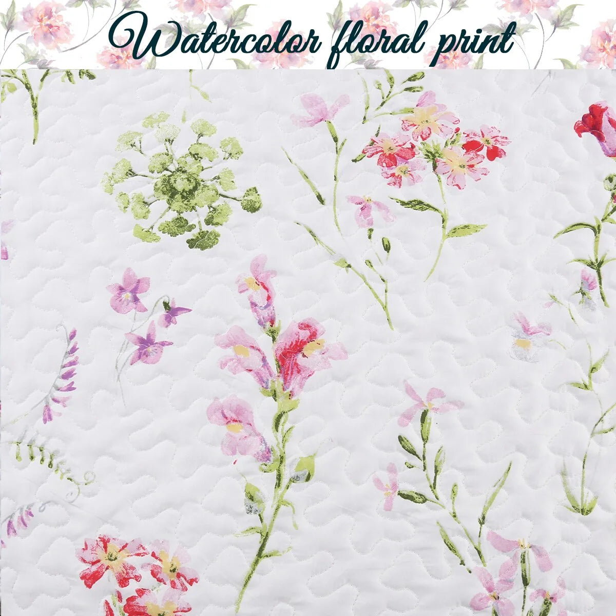 Cozy Line Carlotta Floral Quilt Bedding Set