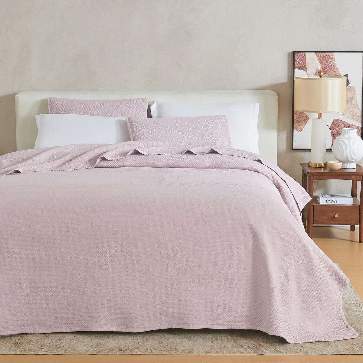 Linery & Co. Soft Stonewashed Stitched Lightweight Quilt Set