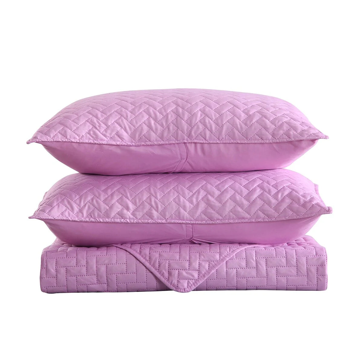 Ultrasonic Reversible 3-Piece Quilt Set with Pillow Shams