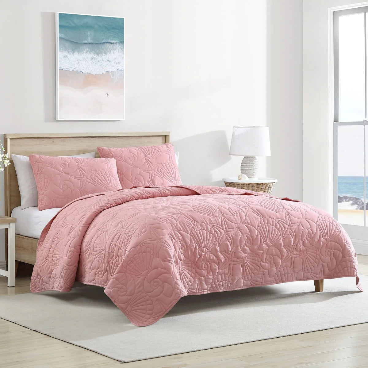 Caribbean Joe Solid Shell Outline Quilt Set