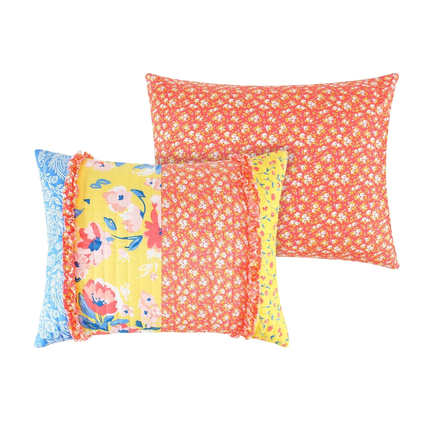 Greenland Home Fashions Skylar Ruffle-Embellished Quilt and Pillow Sham Set