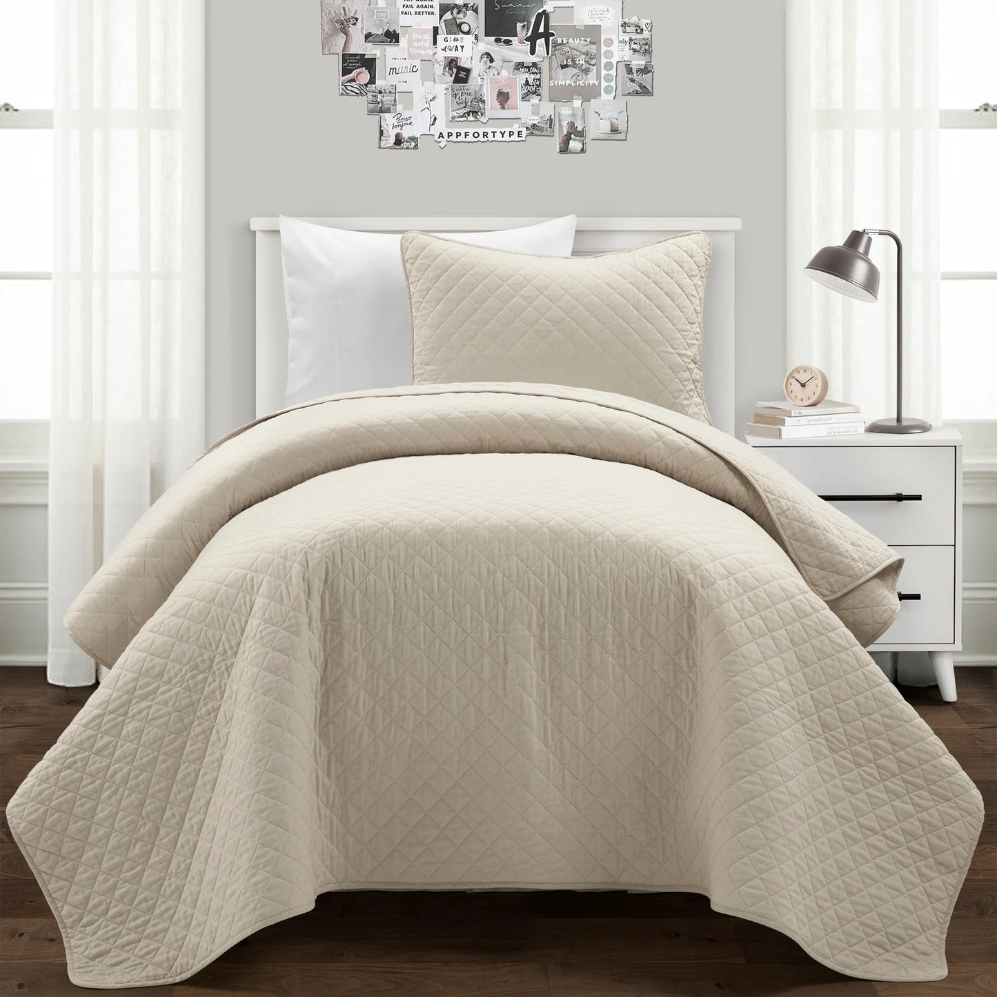 Copper Grove Balm Diamond Oversized Cotton 3-piece Quilt Set
