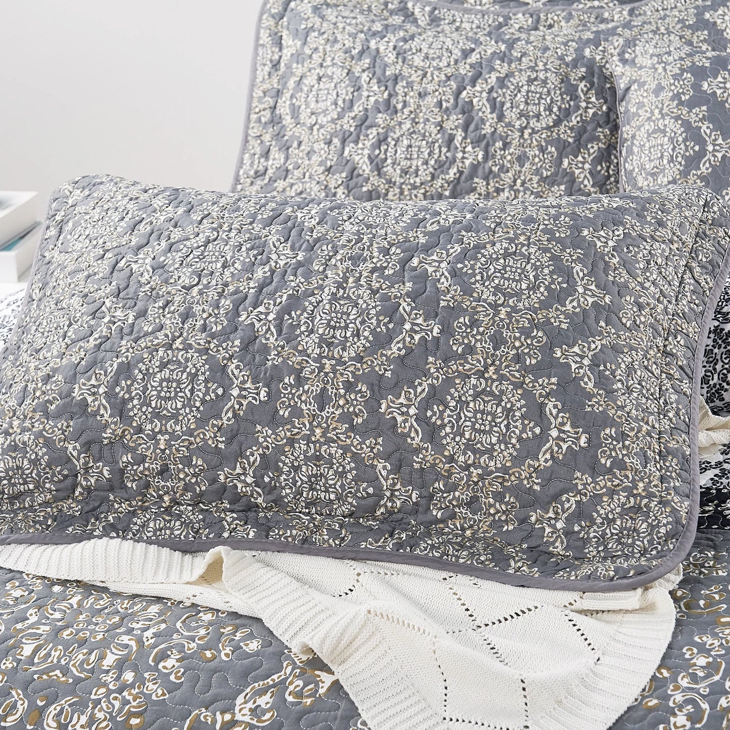 Serenta Mystic Printed Reversible 7-piece Bedspread Coverlet Set