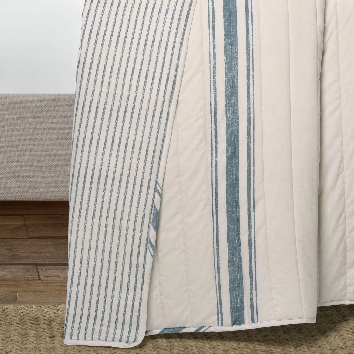 Lush Decor Farmhouse Stripe 3 Piece Quilt Set