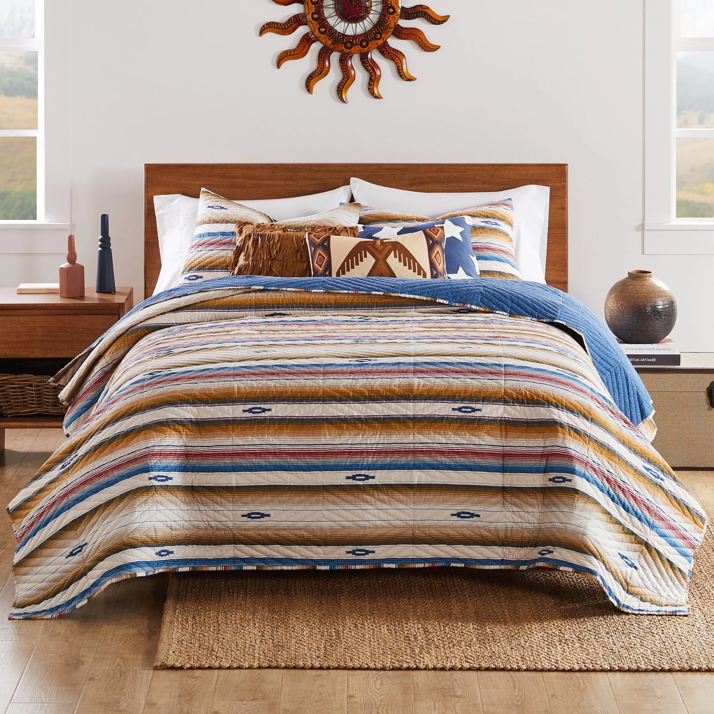 Barefoot Bungalow Painted Desert Quilt and Pillow Sham Set