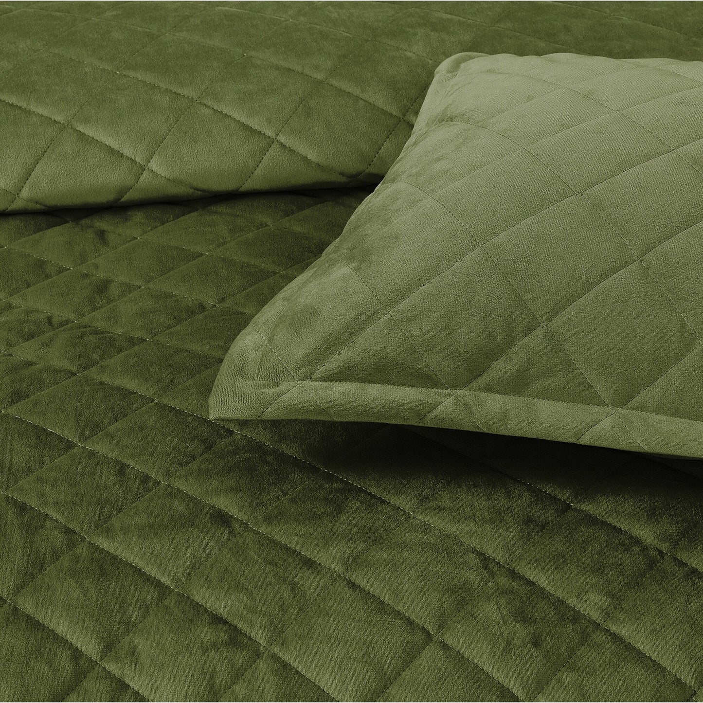 Serenta Velvet Quilts 5 Piece Ultra Soft Floor Touching Bedspread Set