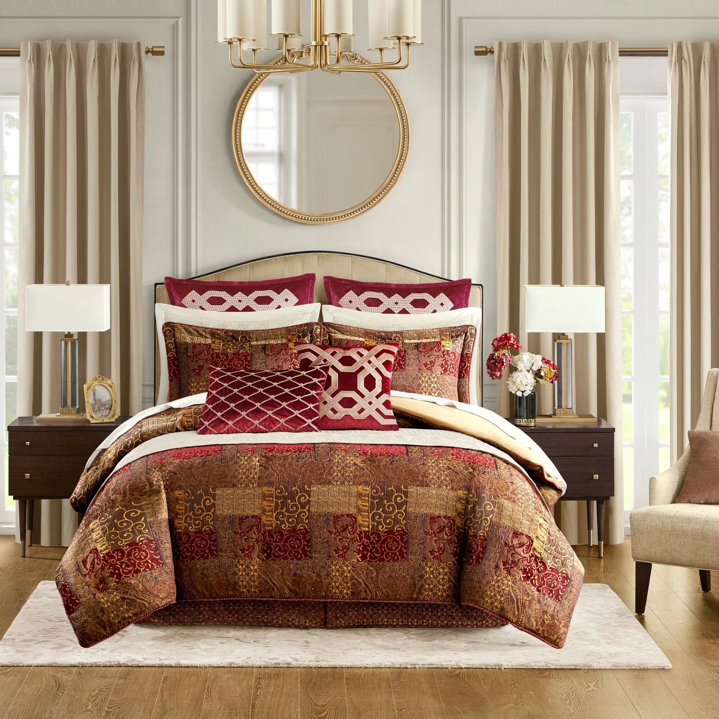 Croscill Versailles 3 Piece Quilt Set
