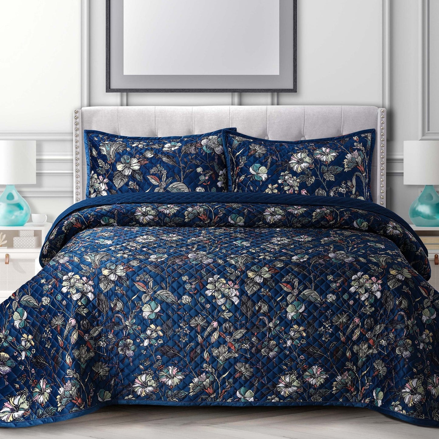 Velvet Printed Oversized Quilt Set