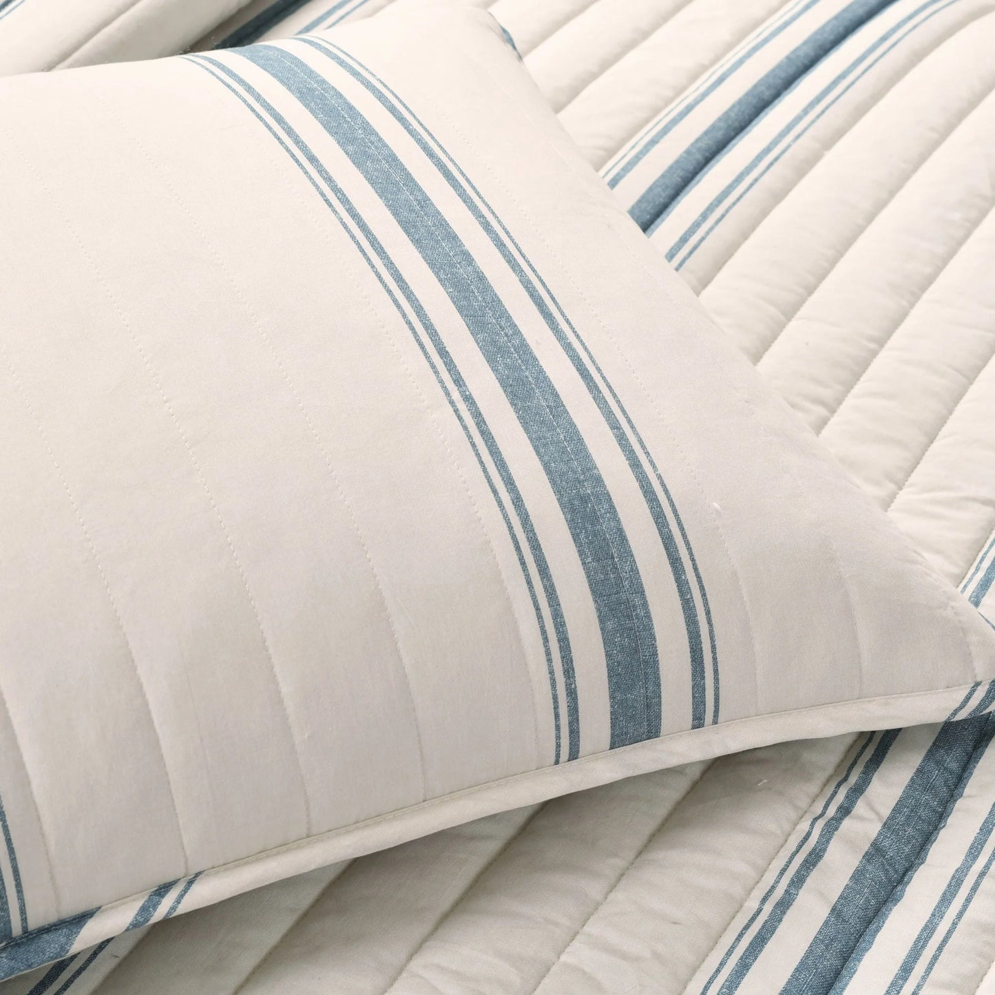 Lush Decor Farmhouse Stripe 3 Piece Quilt Set