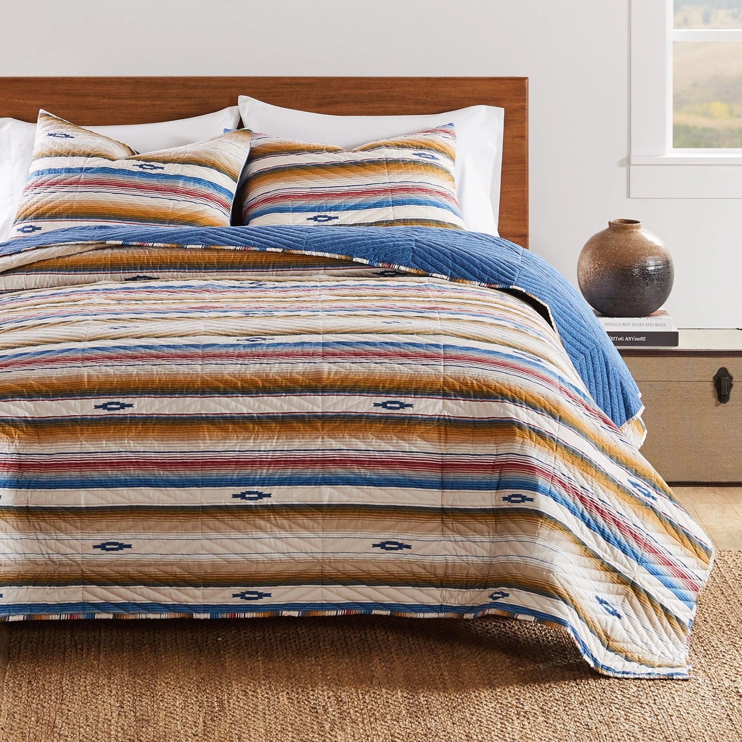 Barefoot Bungalow Painted Desert Quilt and Pillow Sham Set