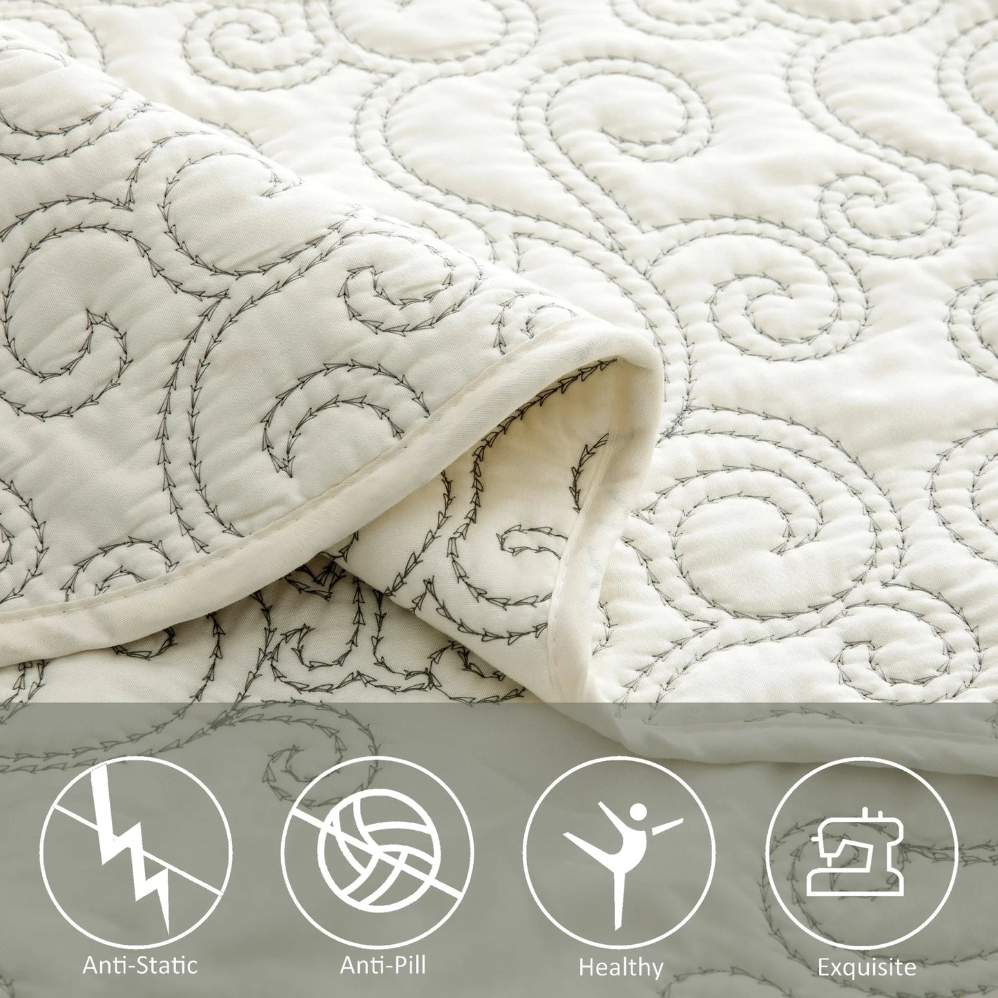 Serenta Damask Oversized 4-piece Bedspread Set