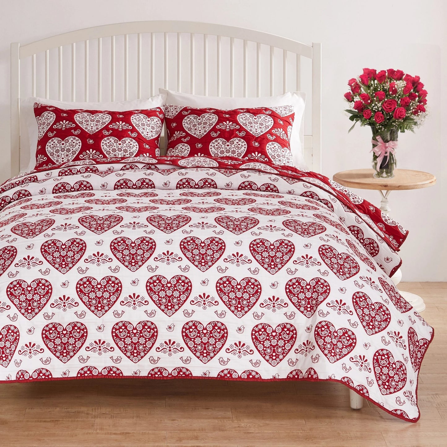 Greenland Home Novelty Holiday Reversible Matelassé Coverlet Set