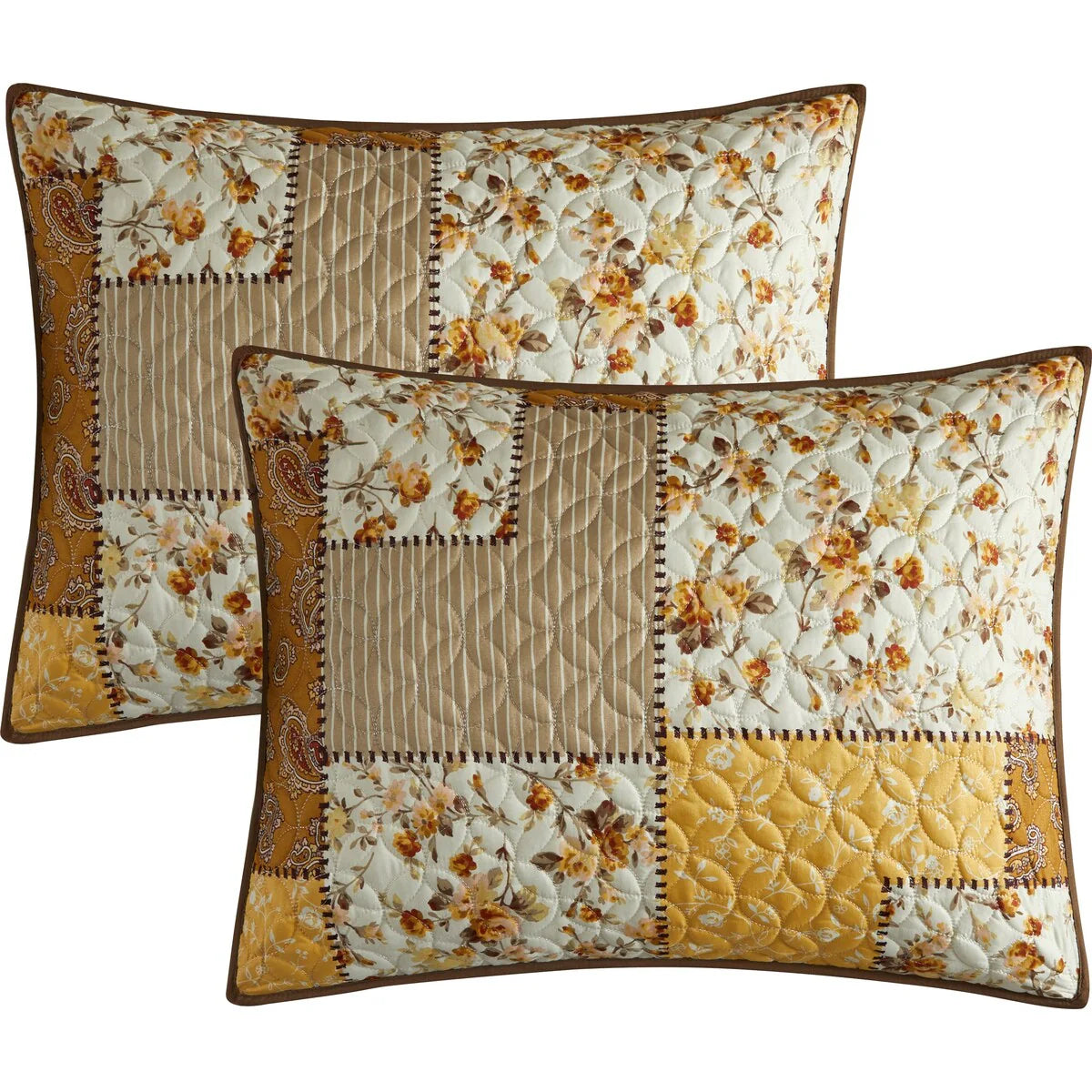Nanshing Rezza 3 Piece Patchwork Floral Quilt Set