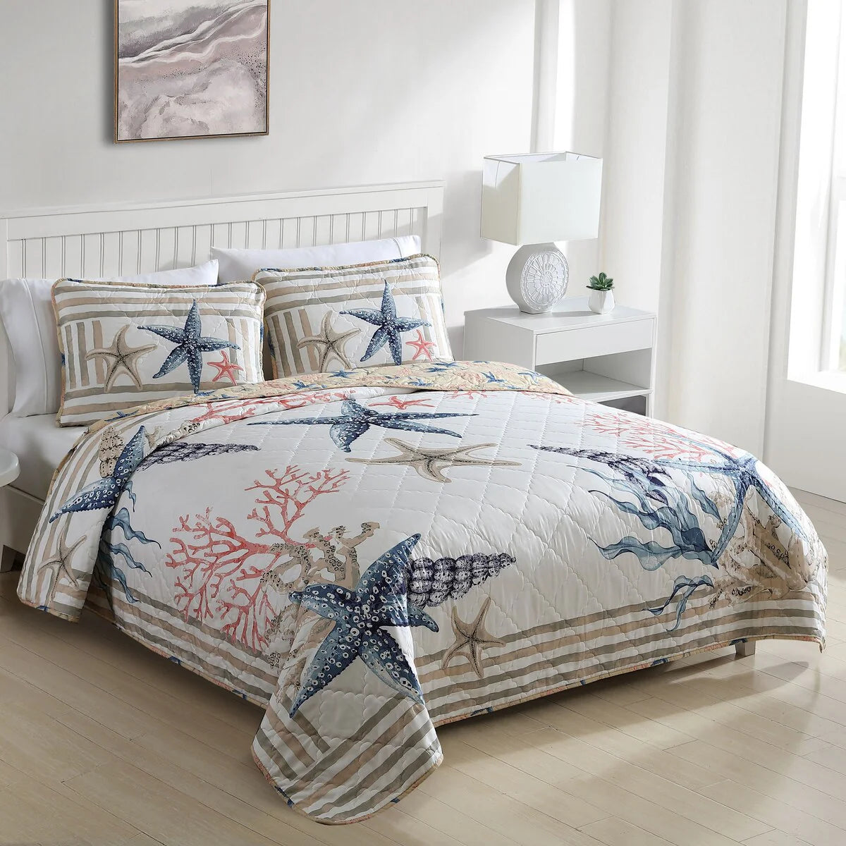 Caribbean Joe Coastal 3PC Quilt Set