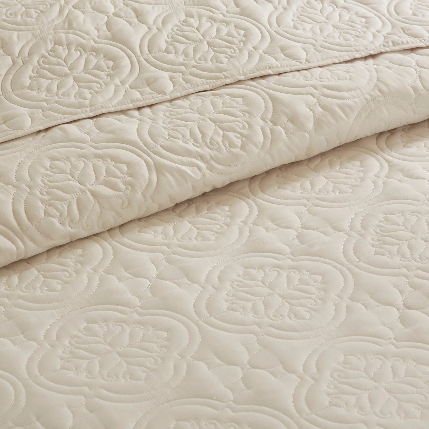 510 Design Hayley Oversized Solid Texture 3 Piece Reversible Bedspread Set