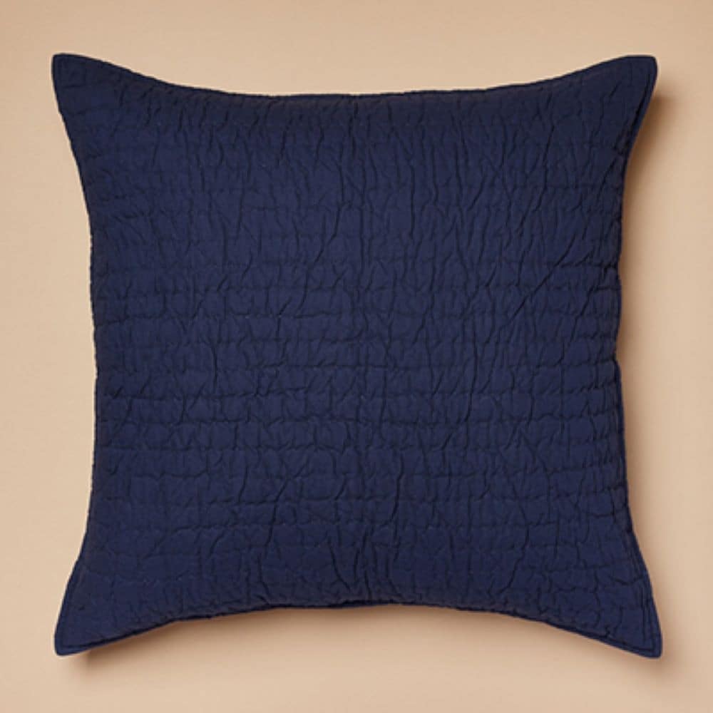 Cottage Home Brighton Navy Blue Cotton Single Quilt or Pillow Sham