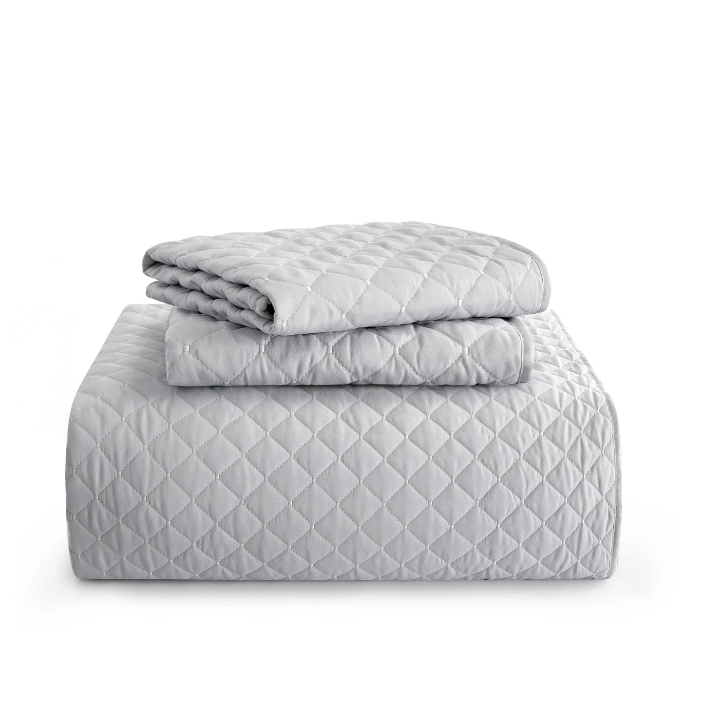 3-Piece Reversible Ultra Lighweight Coverlet Premium Microfiber Bedspread Quilt Set