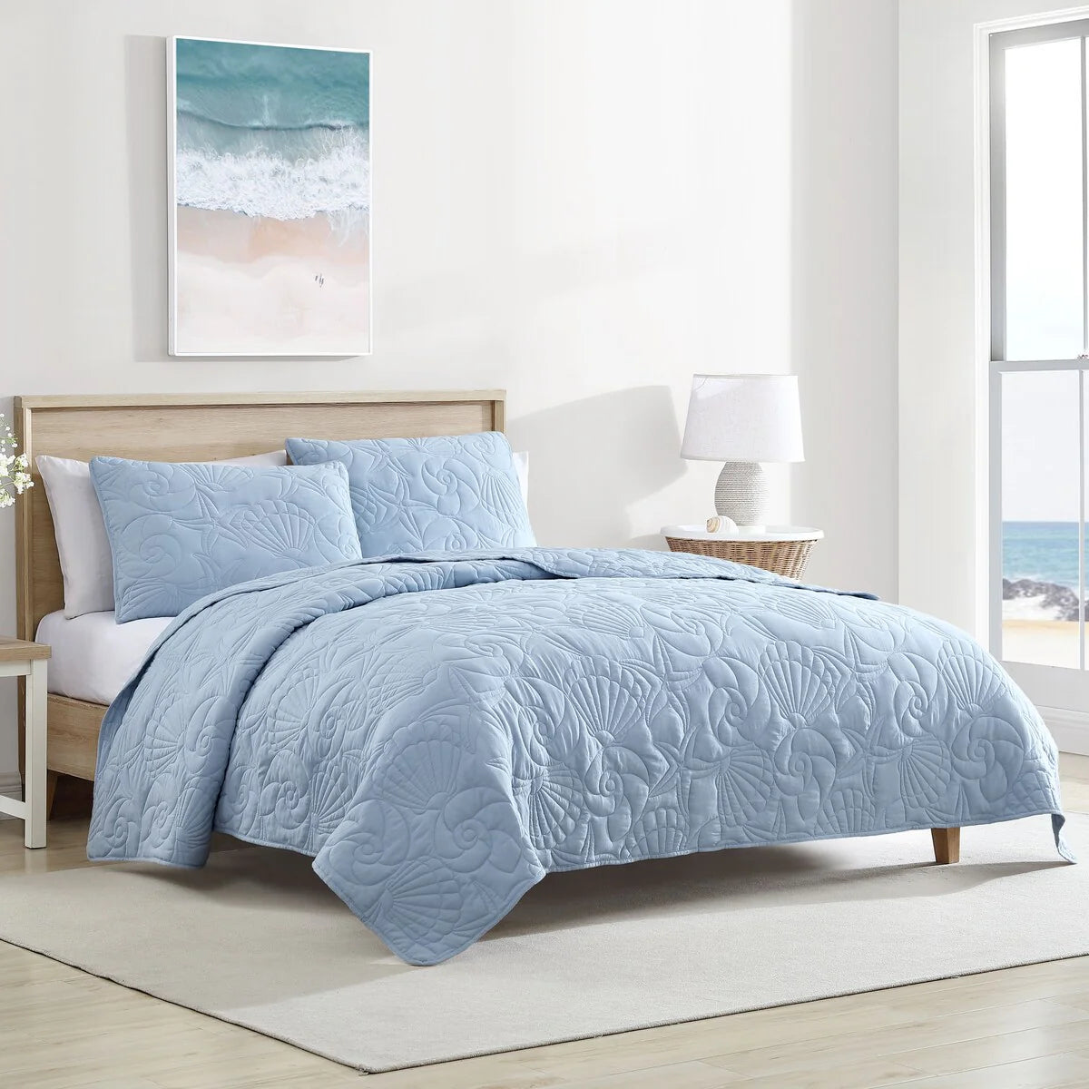 Caribbean Joe Solid Shell Outline Quilt Set