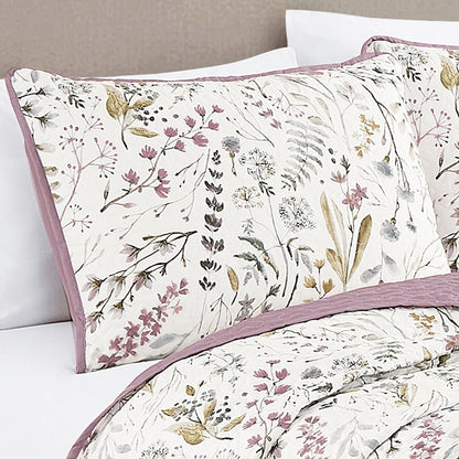 MarCielo 3 Piece Printed Quilt Set Lightweight Bedspread Set Lara