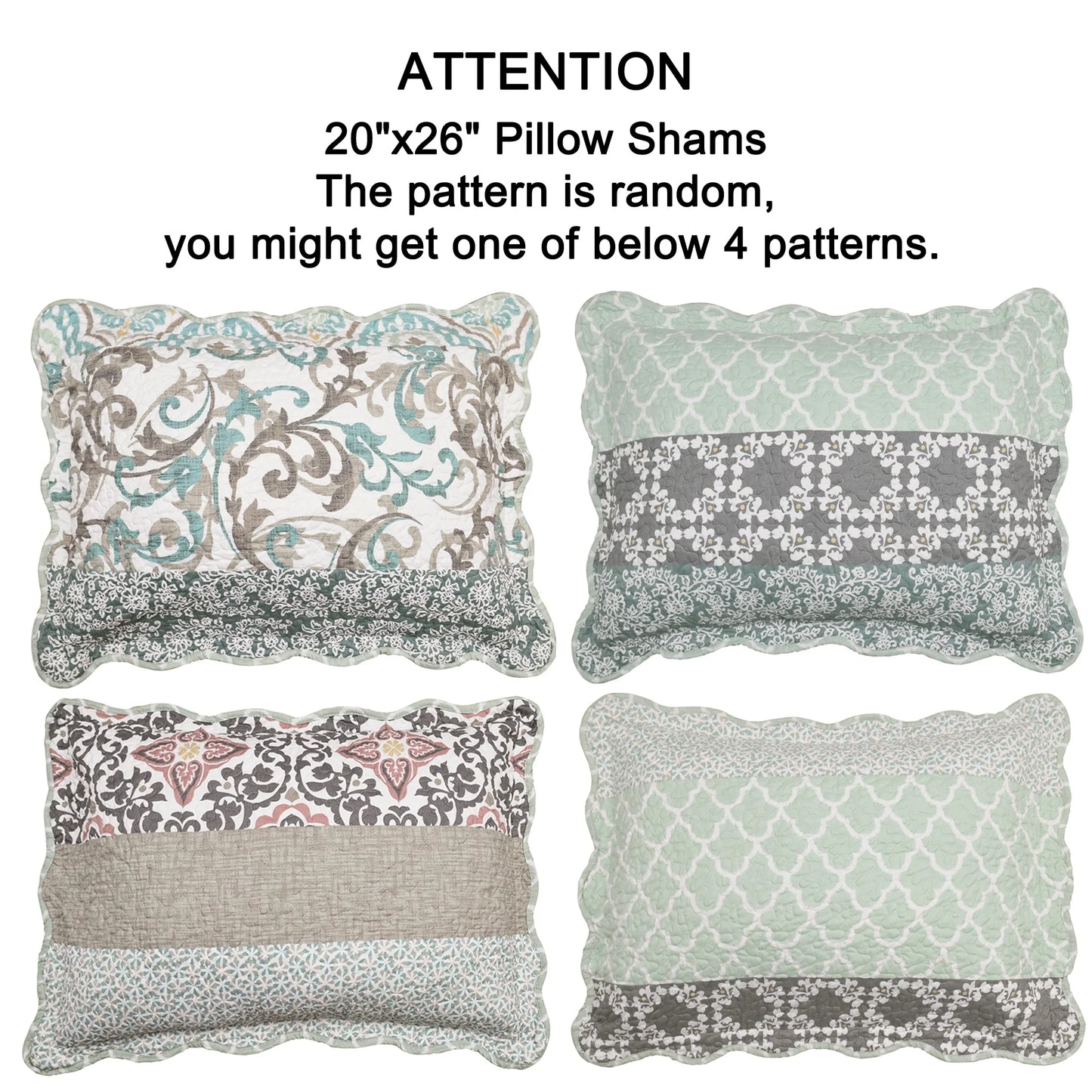 9-pc. Cal King Printed Striped Microfiber Blend Bed Coverlet Set