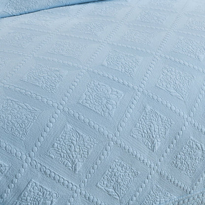 MarCielo 3Pcs 100% Cotton Oversized Quilt Bedspread Coverlet Set TK