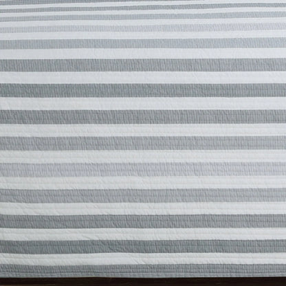 Porch & Den Peppertree Textured Stripe Pattern Quilt Set