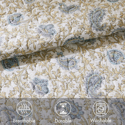 Madison Park Vanessa 6 Piece Cotton Percale Quilt Set with Throw Pillows