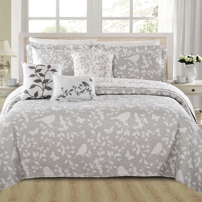 Serenta Birdsong 6-piece Quilted Bedspread Coverlet Set