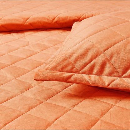 Serenta Velvet Quilts 5 Piece Ultra Soft Floor Touching Bedspread Set