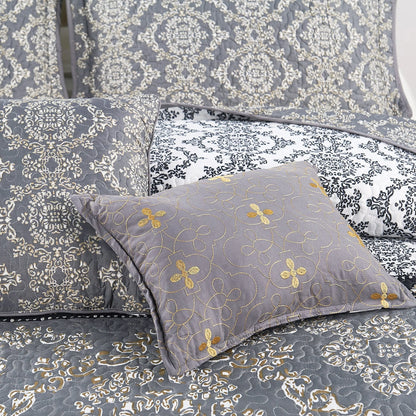 Serenta Mystic Printed Reversible 7-piece Bedspread Coverlet Set