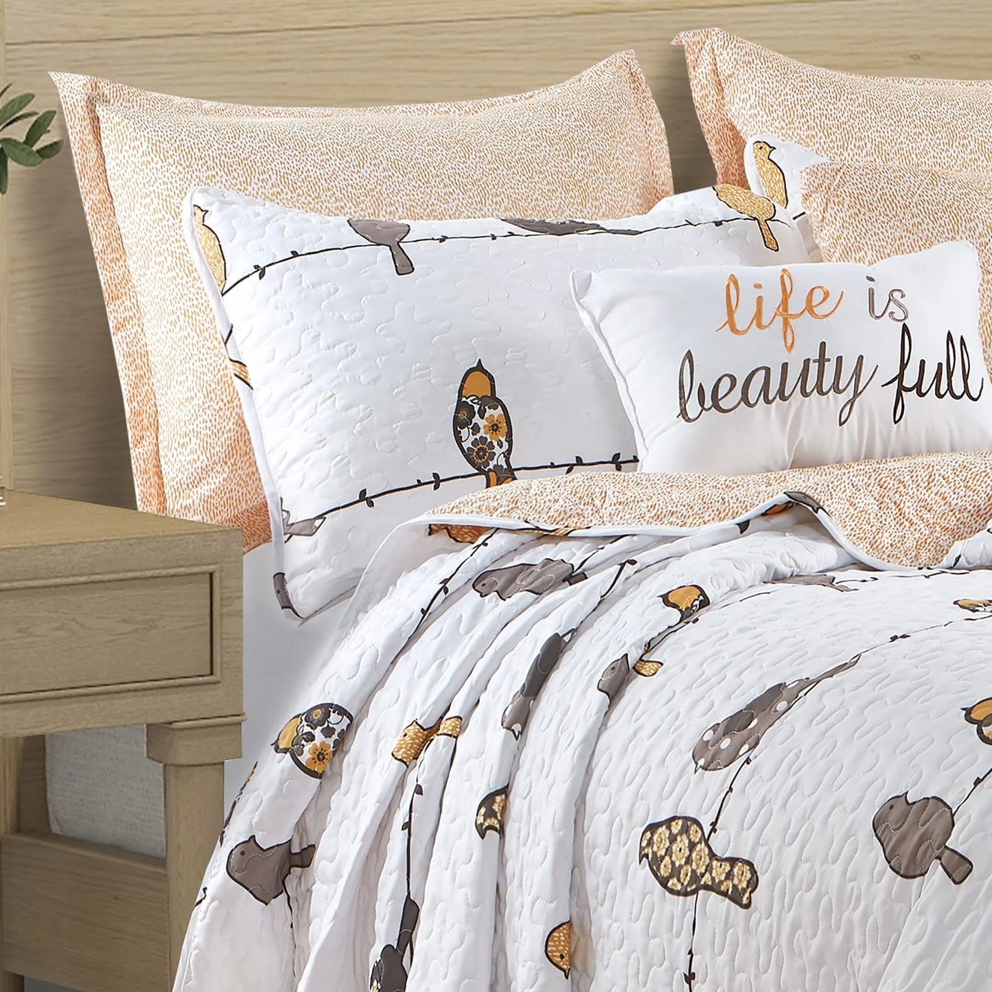 Lush Decor Rowley Birds 7 Piece Quilt Set