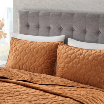 Madison Park Emery 3 Piece Velvet Quilt Set