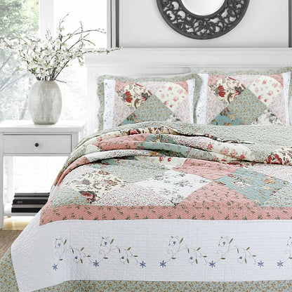 Celia Patchwork Cotton Quilt Bedding Set