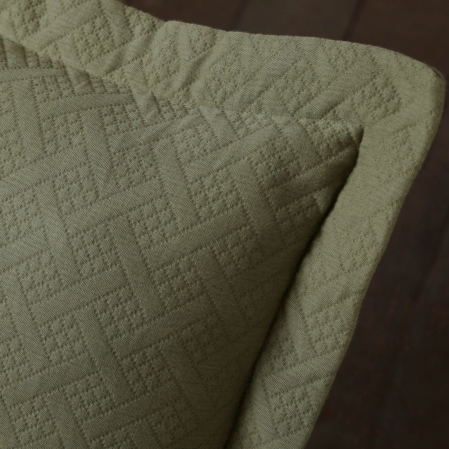 Superior Basketweave Cotton Decorative Bedspread Set