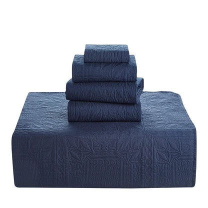 Clara Clark Bedspread Quilt Set - Grid Weave Pinsonic Lightweight Coverlet Set