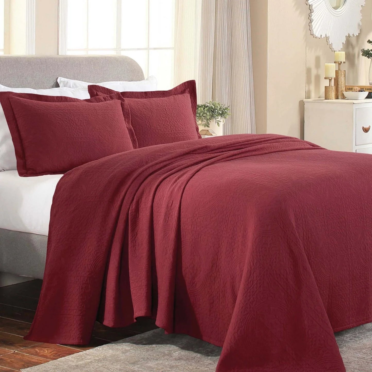 Superior Fleur De Lis Cotton Decorative Bedspread Set