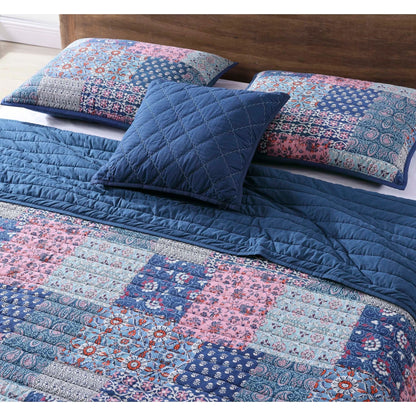 Brielle Home Indira Reversible Patchwork Quilt Set