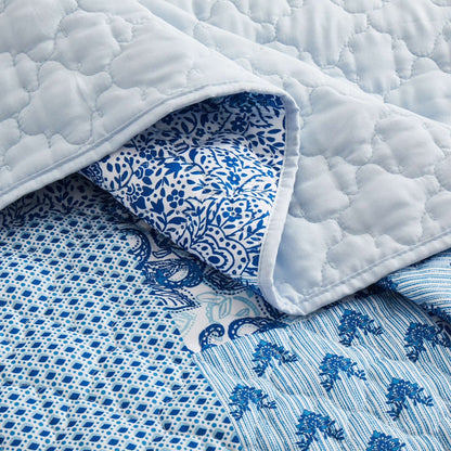 3-Piece Reversible Ultra Lighweight Coverlet Premium Microfiber Bedspread Quilt Set
