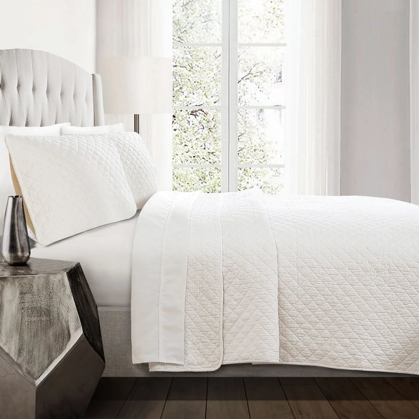 Copper Grove Balm Diamond Oversized Cotton 3-piece Quilt Set