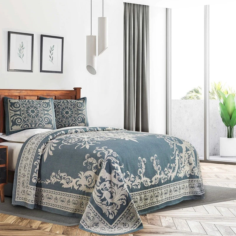 Superior Cotton Blend Oversized Classic Medallion Bedspread Set
