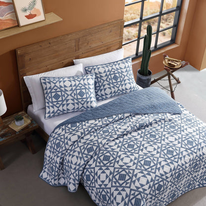 Wrangler Phoenix Patchwork Navy Cotton Quilt Set