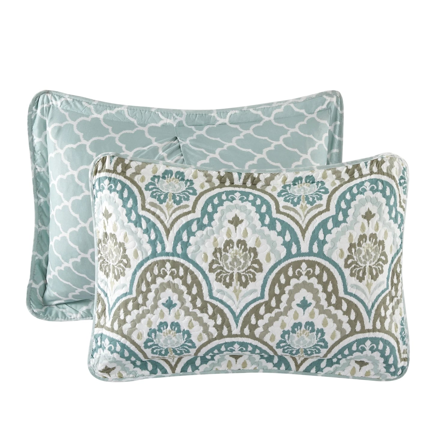 Ikat Blue 5-piece Coverlet Set