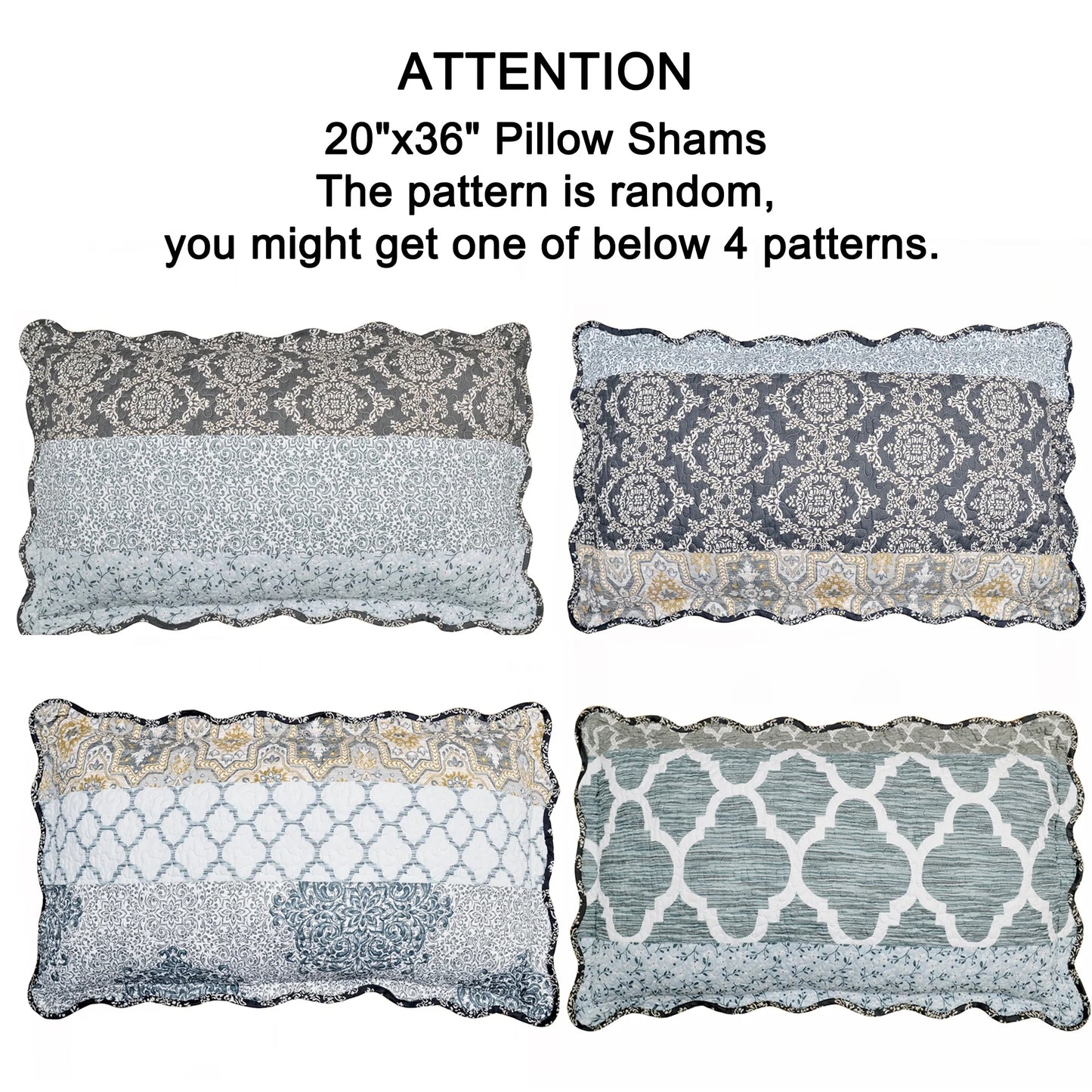 9-pc. Cal King Printed Striped Microfiber Blend Bed Coverlet Set