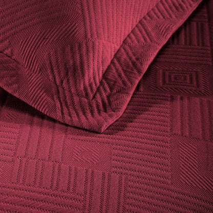 Superior Geometric Fret Cotton Decorative Bedspread Set