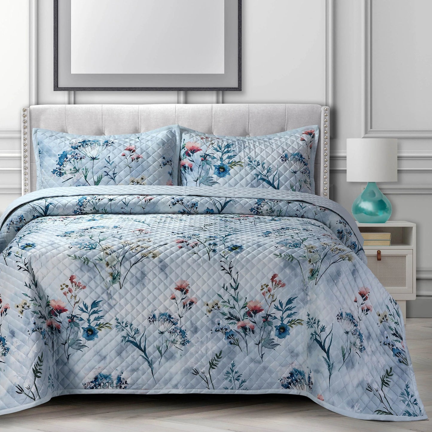 Velvet Printed Oversized Quilt Set