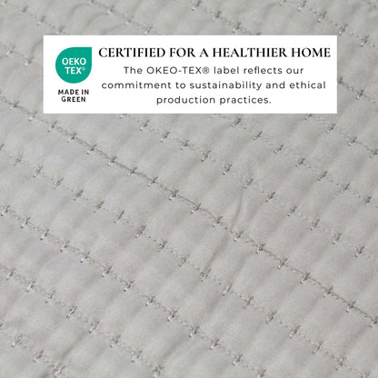 Linery & Co. Detailed Channel Stitch Microfiber Quilt Set With Shams.