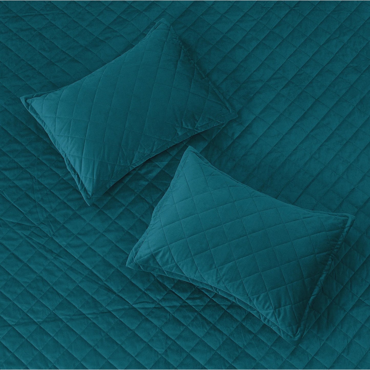 Serenta Velvet Quilts 5 Piece Ultra Soft Floor Touching Bedspread Set